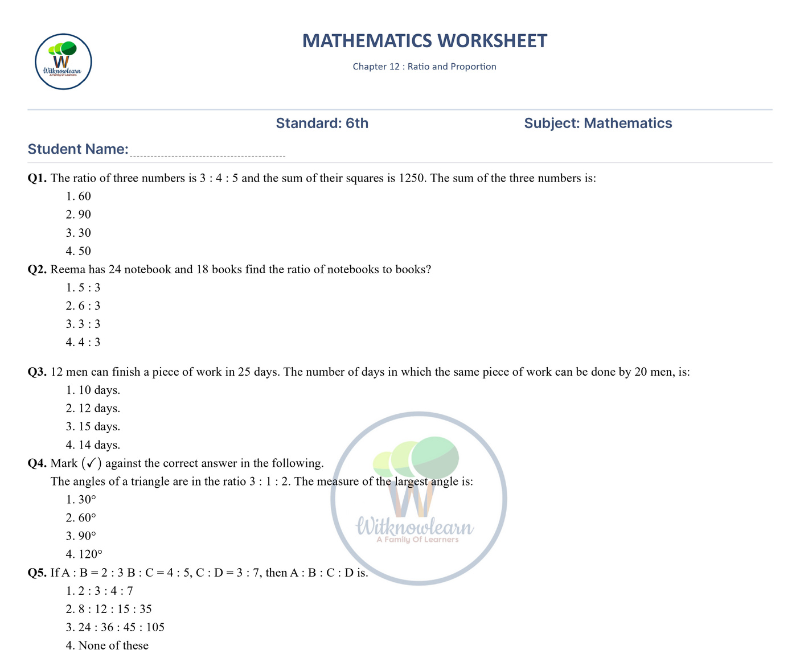 40-questions-ratio-and-proportion-class-6-worksheet-with-answers