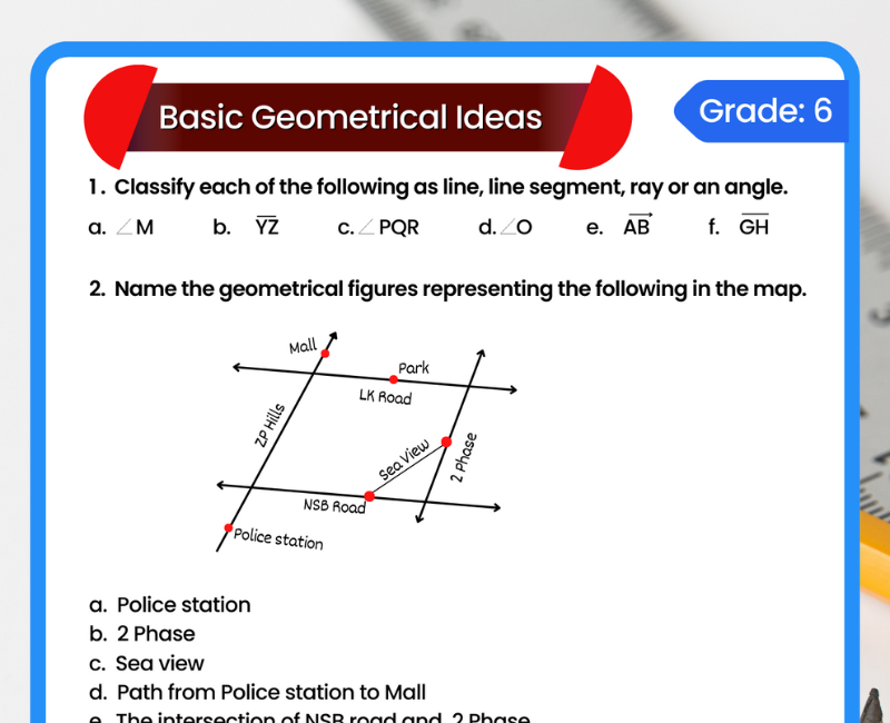 Basic Geometrical Ideas Class Worksheet With Answers For Download