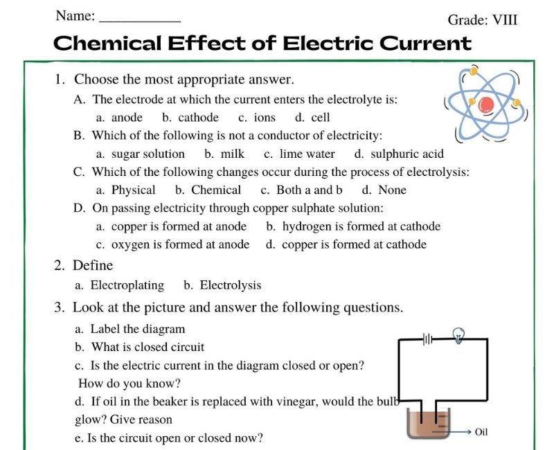 3 effects of an electric current