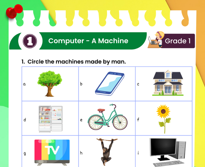 holiday homework of computer for class 1