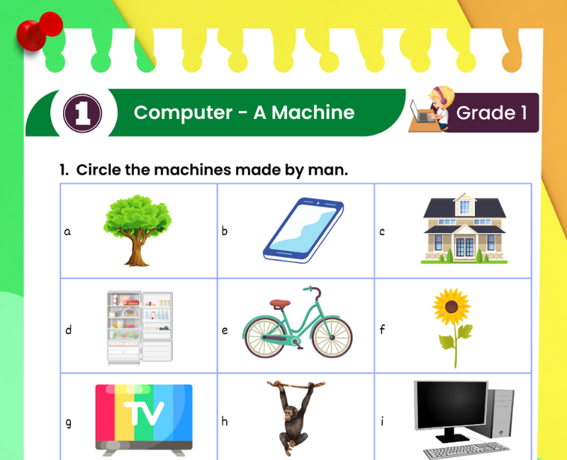 Computer A Machine Class 1 Worksheet