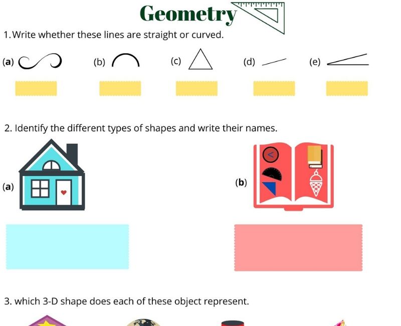 worksheets on geometry for grade 3