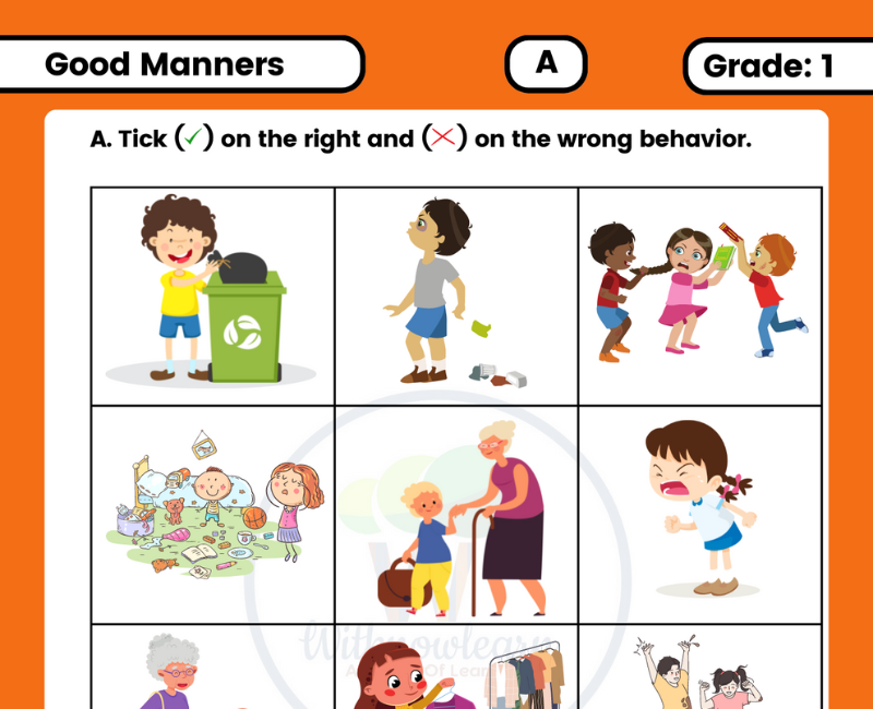Teach Your Class 1 Students Good Manners with this Free Printable Worksheet