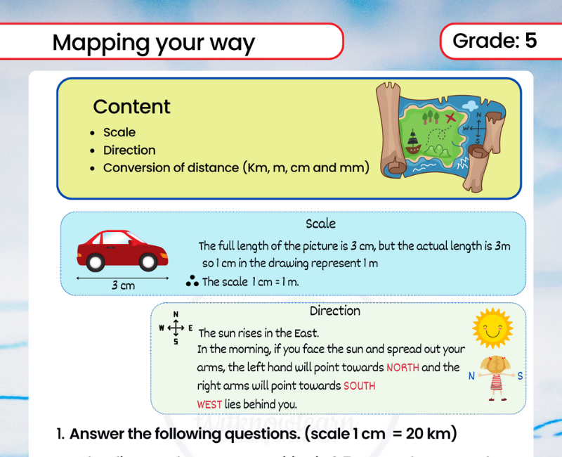 Maths Mapping Worksheets