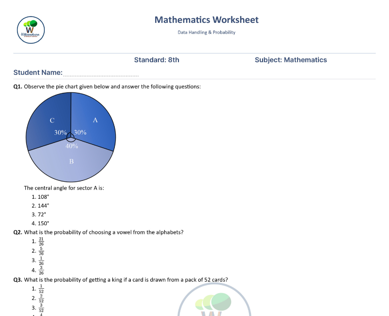 grade 8 data handling case study questions