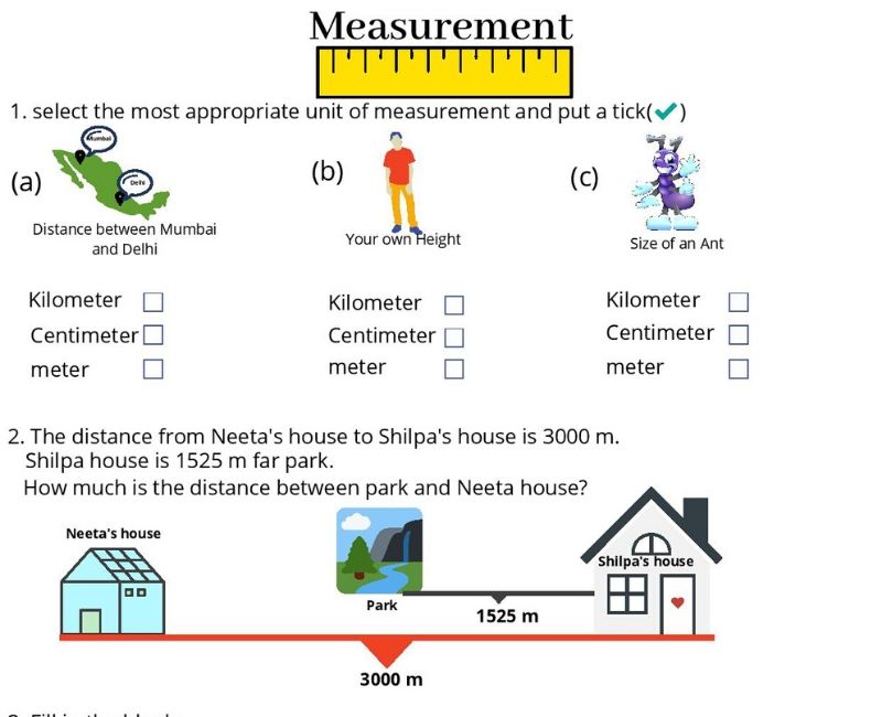 Measurement Worksheet Grade 3 Witknowlearn