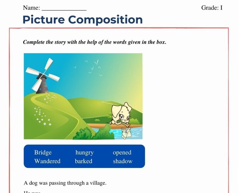 Picture Composition Worksheets With Answers Pdf