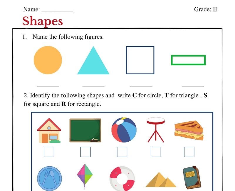 Shapes Worksheet For Grade 2 Witknowlearn