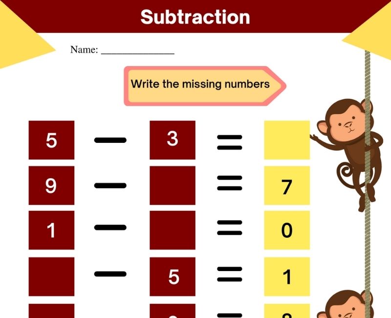 subtraction-missing-numbers-worksheet