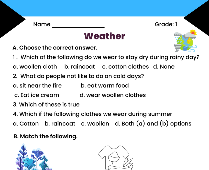 Weather Grade Worksheet