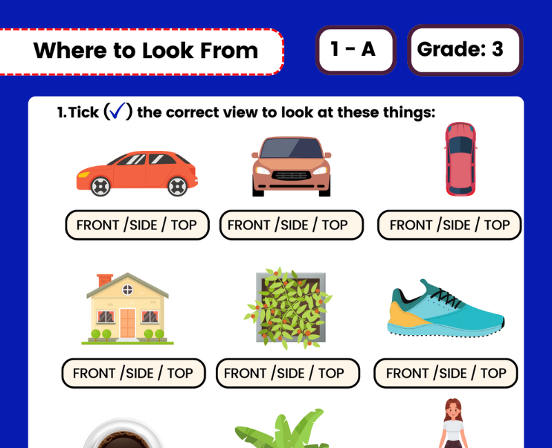 where to look from class 3 maths worksheets