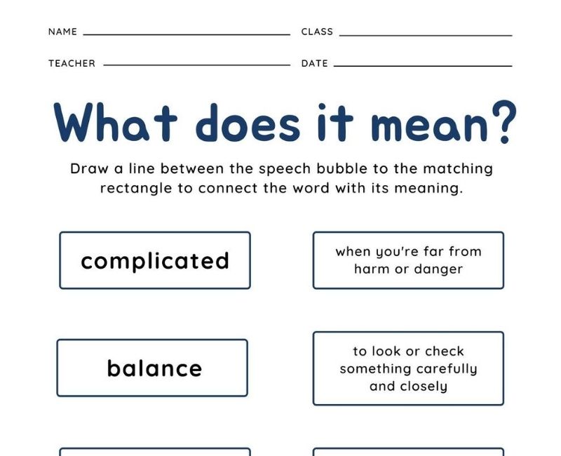 worksheet for vocabulary kindergarten grammar worksheet