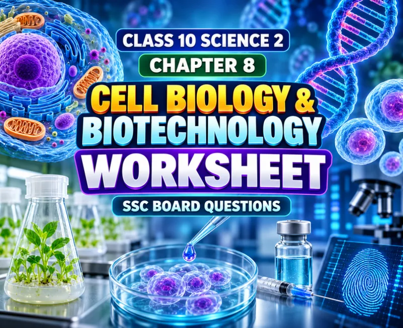 cell biology and biotechnology class 10 worksheet for maharashtra state board ssc