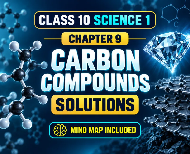 Class 10 Science 1 Chapter 9 Carbon Compounds solutions showing carbon bonds, diamond, graphite and mind map