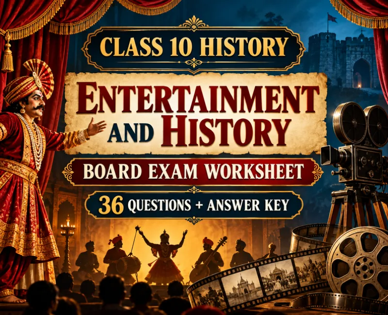Class 10 Entertainment and History worksheet