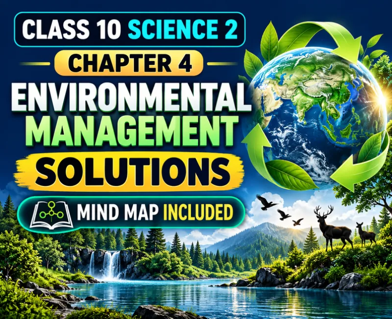 Class 10 Science 2 Chapter 4 Environmental Management solutions showing Earth, forests, wildlife, conservation and mind map