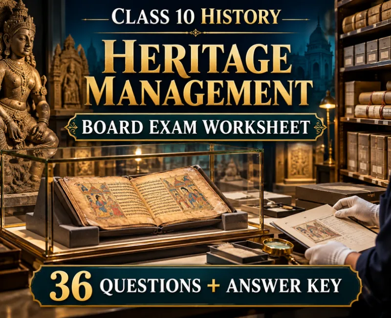 Heritage Management Class 10 history chapter 9 maharashtra state board worksheet