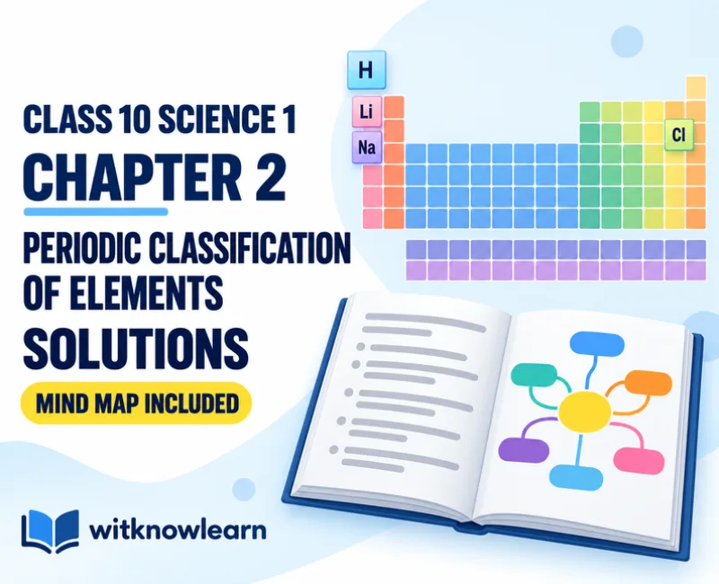 Class 10 Science 1 Chapter 2 Periodic Classification of Elements solutions with a periodic table and mind map