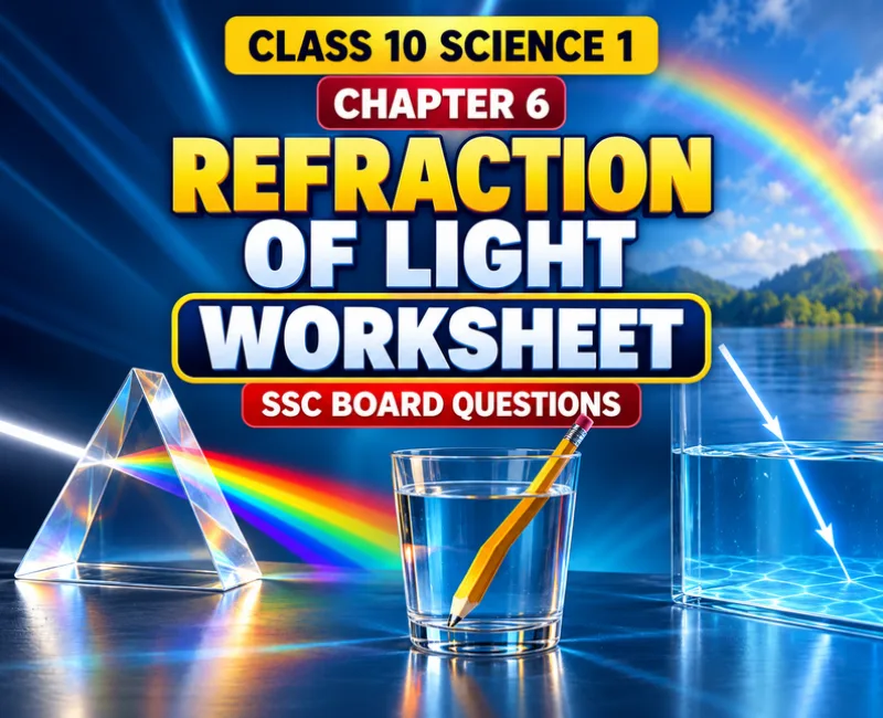 maharashtra state board refraction of light worksheet